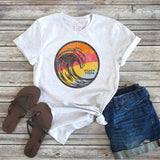 Beach Vibes Wave Tee | Summer | Beach | Sizes XS-2XL