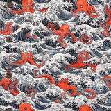 Hawaiian Shirt For Men Octopus Revelry Shirt Camp Collar 100% Cotton Shirt