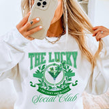 Lucky Social St. Patricks Day Graphic Crewneck Sweatshirt