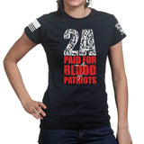 2A Paid For In Blood of Patriots Ladies T-shirt Style001
