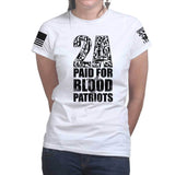2A Paid For In Blood of Patriots Ladies T-shirt Style001
