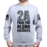 2A Paid For In Blood of Patriots Sweatshirt Style001