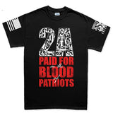 2A Paid For In Blood of Patriots Mens T-shirt