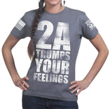 2A Trumps Your Feelings Ladies T-shirt Style001