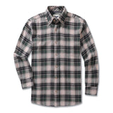 Men's Hawaiian Shirt Flannel Button-down Long Sleeve Classic Check Shirt - GREEN