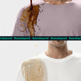 Basicsbeyondâ„¢ Hawaiian Tee For Men Stain proof T-shirt Crew Neck 100% Cotton - PURPLE Stain Proof Tee - Purple