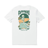 Hawaiian Tee For Men Out Thereâ˜ ï¸ ðŸŒŠBY LOINDAFLOW Tee Crew Neck 100% Cotton - WHITE Out Thereâ˜ ï¸ ðŸŒŠby Loindaflow - White