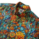 1960s Hawaiian Shirt For Men Colorful Button-down Shirt Short Sleeve 100% Cotton Shirt Beauty Of The Desert