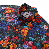 Mens Floral Hawaiian Shirt Tropical Button-down Short Sleeve 100% Cotton Shirt Colorful Garden