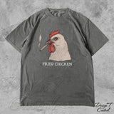 Fried Chicken 420 Stoner Tee Funny Marijuana Cannabis Gift