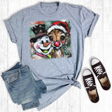 Christmas Frosty the Snowman and Rudolph Graphic Tee