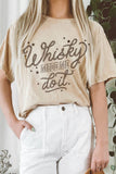 Whisky Made Me Do It Mineral Graphic Long Crop Top