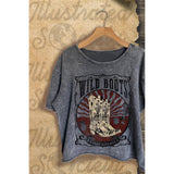 Wild Boots Vintage Graphic Mineral Wash Crop Top