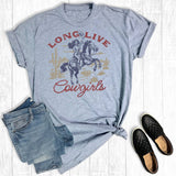 Western Retro Long Live Cowgirls Graphic Tee