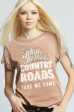 303618 - 730 John Denver Graphic Burn Out Tee