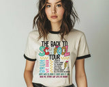 The Back To School Tour - Funny Teacher Ringer Shirt