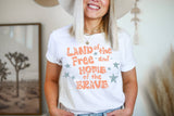 Retro Land of the Free | 4th of July Patriotic Graphic Shirt