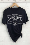 Long Live Cowboy Cow Graphic Tshirts