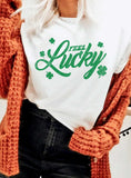 Feel Lucky Clover Graphic Tshirts