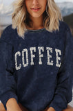Coffee Graphic Mineral Brushed Sweatshirts