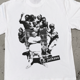 JACKASS 'TROLLEY' HEAVY FADED WHITE TEE