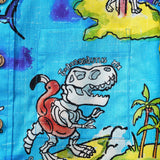 Kids' Hawaiian Shirt Short Sleeve Button-down 100% Cotton Blue Aloha Adventure Isle