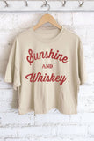 Sunshine and Whiskey Graphic Long Crop Top