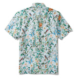 Men's Hawaiian Shirt Short Sleeve Button-down 100% Cotton Green Aloha Hawaiian Nature's Whisper