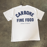 'CARBONE FINE FOOD' NYC HEAVY WHITE T-SHIRT