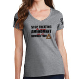 Ladies 2nd Not Number Two V-Neck T-shirt Style001