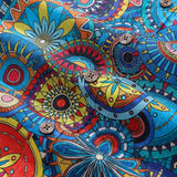 Blue Mandala Hawaiian Shirt For Men Short Sleeve Geometric Button-down Shirt 100% Cotton Shirt Mandala Mosaic