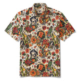 Men's Hawaiian Shirt Tiki Shirt Short Sleeve Button-down 100% Cotton Beige Aloha Aloha Dreams