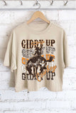 Giddy Up Cowboy Graphic Long Crop Top
