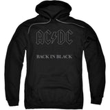 Back In Black Adult 25% Poly Hooded Sweatshirt