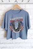 American Dream Liberty or Death Graphic Long Crop Top