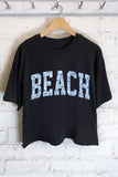 Beach Palm Tree Quilted Print Graphic Long Crop Top Unisex T-shirt, Sweatshirt, Hoodie, Long Sleeve Tee