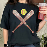 Sequin Bats and Softball Patch Black Everyday Tee Unisex T-shirt, Sweatshirt, Hoodie, Long Sleeve Tee