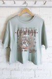 Cowboy Take Me Away Graphic Crop Top