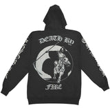Death By Fire Zip Hoodie Zippered Hooded Sweatshirt