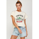 Christmas Season Vintage Graphic Crop Top