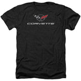 Corvette Modern Emblem Adult Heather 40% Poly T-shirt