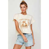 Pumpkin Spice Latte Vintage Graphic Crop Top