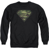 Camo Logo Distressed Adult Sweatshirt
