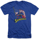 American Flag Adult Heather 40% Poly T-shirt