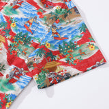 Christmas Santa's Wild Rides: Harley and Surf Men's Button-down Shirt 100% Cotton Santa Claus On A Harley