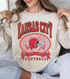 Vintage Kansas City Football 90s Style Crewneck Sweatshirt
