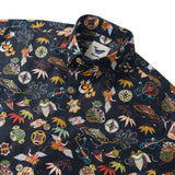 Nippon's Treasure Patterns 100% Cotton Men's Long Sleeve Button-down Shirt Aloha Hawaiian