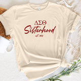Delta Sigma Theta Sisterhood T-Shirt Est. 1913 Crimson Cream
