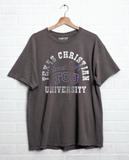 Tcu Horned Frogs Draft Charcoal Thrifted Tee
