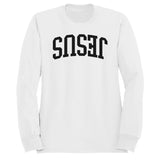 Jesus Upside Down Typography Men's Sweatshirt